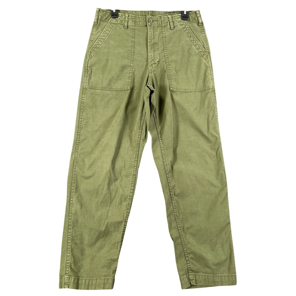 Uniqlo Military Utility Fatigue Pants Men M Olive Green Patch Pocket Casual Wear